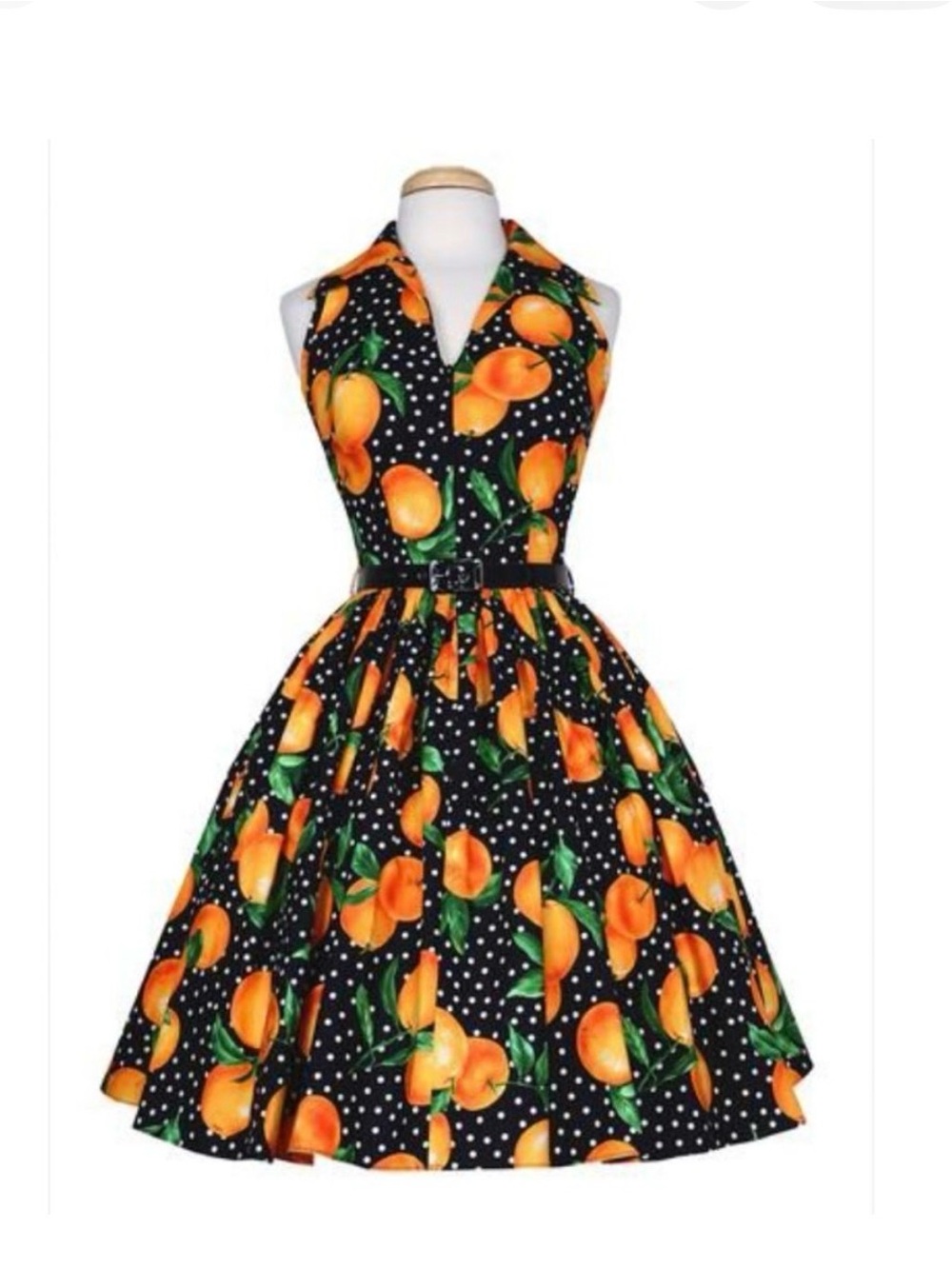 🍊Bernie Dexter Mari Swing Pinup Oranges Dress